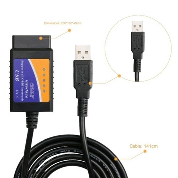 Кабельный интерфейс ELM327 OBD2 + CAN USB + ПРОГРАММА ОЧИСТКИ ОШИБОК