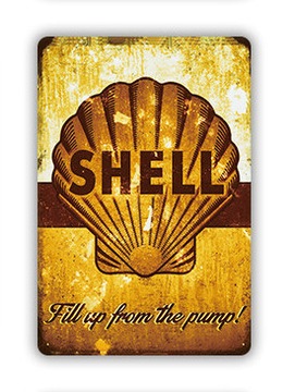 TABLICA BLACHA ozdobna retro SHELL OLD 20x30