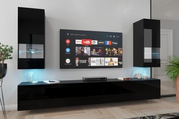 Meblościanka led nowoczesny zestaw Salon Meble N21