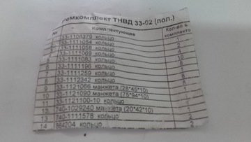 KAMAZ KOMPLET OPRAVA PUMPY VSTŘIKOVAČE MALÉ LUBLIN