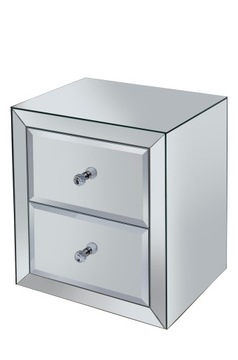 ГРИНВИЧ зеркальная прикроватная тумбочка с ящиками