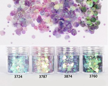 Brokat mix 3874 syrenka hexagon