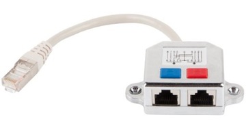 АДАПТЕР LAN РАЗВЕТВИТЕЛЬ 2x FTP-сплиттер RJ45