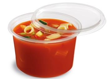 Контейнеры для еды + крышка для супа 500мл 50шт REUSE