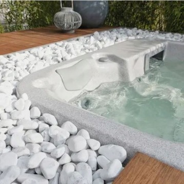 ГАЛКА КАМЕНЬ Белый Бьянко Каррара для сада 1кг