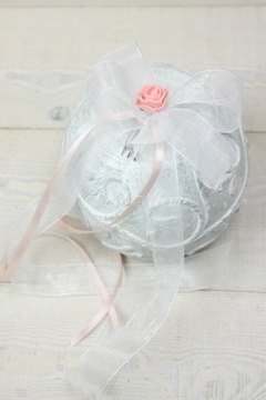 Шифоновый гребешок с бантиком в стиле причастия