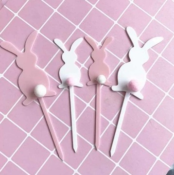 TOPPER PIKER piki baby shower różowy 4 szt