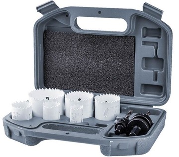 НАБОР КОРОНОЧНЫХ ПИЛ ДЛЯ БИМЕТАЛЛА 19–57 мм ПО МЕТАЛЛУ