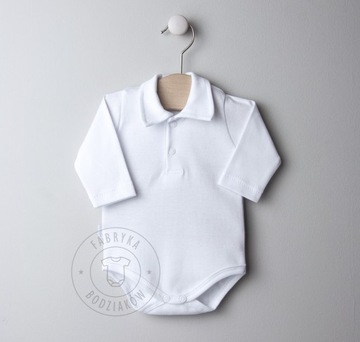 ПОЛО БОДИ с воротником КРЕЩЕННАЯ ФУТБОЛКА, размер 74