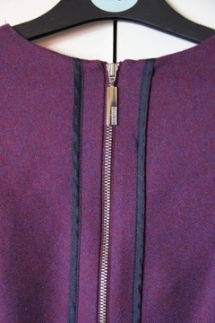 SIMPLE fioletowa sukienka zamek 36 S 34 XS kobieca