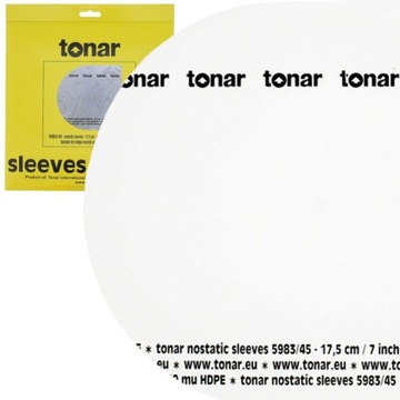KOSZULKI WEWNĘTRZNE LP 7'' TONAR ANTISTATIC 50 SZT