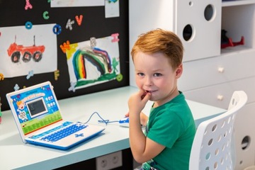 ОБРАЗОВАТЕЛЬНЫЙ НОУТБУК ДЛЯ ДЕТЕЙ KINDERPLAY ДЛЯ ИЗУЧЕНИЯ БУКВ, 120 ВАРИАНТОВ