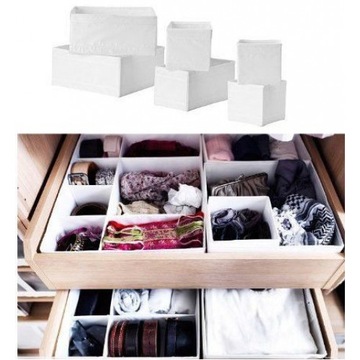 ИКЕА СКУББ Коробки, Набор контейнеров, 6 шт, Белый