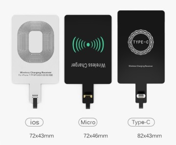 Адаптер QI Индуктивный USB-C Lightning micro USB B