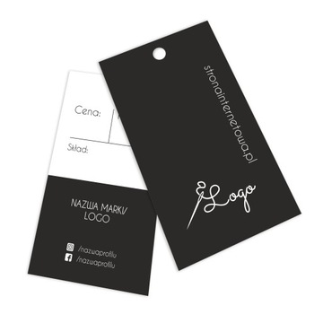 ЭТИКЕТКИ ВЕШАЛКИ ДЛЯ ОДЕЖДЫ 100 шт ДИЗАЙН