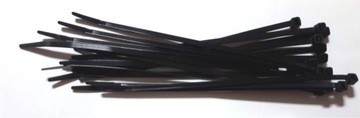 CZARNE opaski zaciskowe 300 x 4,8 mm 50 sztuk