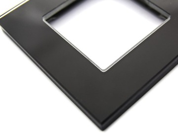 BL РАМКА ДЛЯ РОЗЕТОК И ВЫКЛЮЧАТЕЛЕЙ x2 ЧЕРНОЕ СТЕКЛО