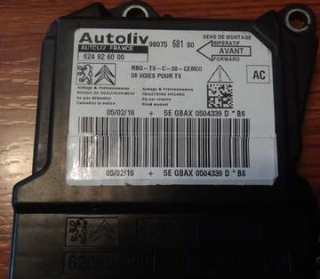 PEUGEOT AIRBAG STEROWNIK SRS MODUŁ CRASH DATA