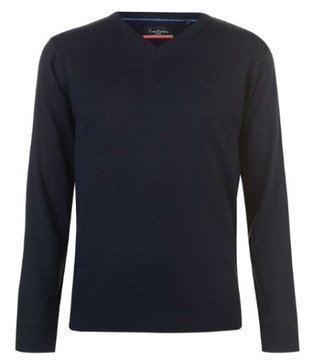 PIERRE CARDIN sweter swetr dekolt serek tu: XL