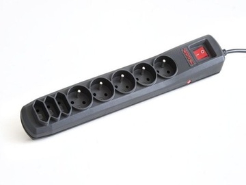 LISTWA ZASILAJĄCA ARMAC R8 CZARNA 1,5M 5X 230VPL+3