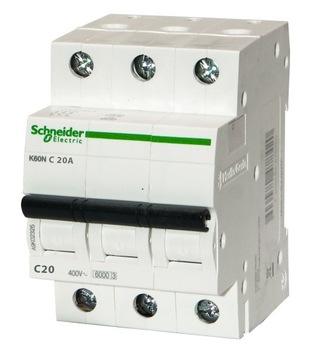 Автоматический выключатель C 20A 3P 6kA K60N-C20-3 A9K02320 SCHNEIDER ELECTRIC
