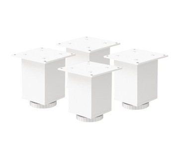 4 X NOŻKA STOPKA MEBLOWA REGULOWANA H 150 MM BIAŁA