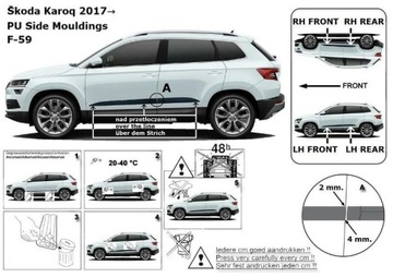 LIŠTA BOČNÍ DVEŘE SKODA KODIAK 2016-