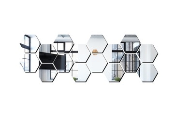 LUSTRO heksagonalne akrylowe 15x17,3cm LS-78