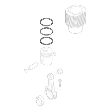HATZ 01376100 Pierścienie tłokowe STD 2L41 2M40