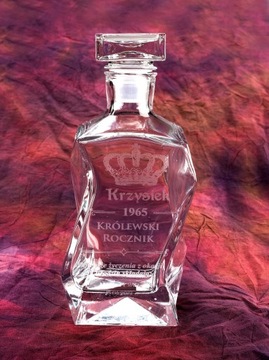 Графин для виски Набор из 6 стаканов с ГРАВИРОВКОЙ Подарок на день рождения, годовщину свадьбы