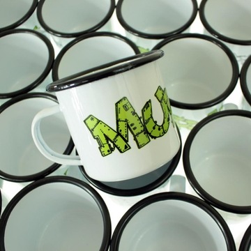 Kubek metalowy emaliowany z twoim LOGO 100 SZTUK