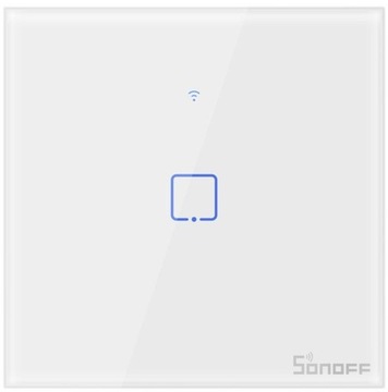 SONOFF DOTYKOWY WŁĄCZNIK 1-KANAŁOWY BIAŁY T0 EU TX 2A 400W WIFI EWELINK