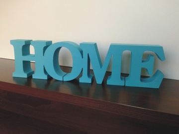 Украшение для дома, комбинированные буквы, объемная надпись, высота 15 см.