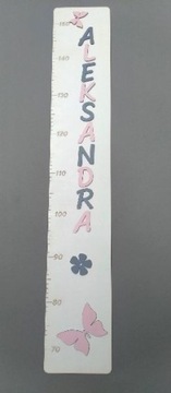 Деревянная таблица роста с именем 3D подарок