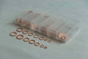 МЕДНЫЕ ШАЙБЫ УПЛОТНЕНИЯ МАСТЕРСКАЯ СТАНДАРТ МЕГА НАБОР 150 ШТ.