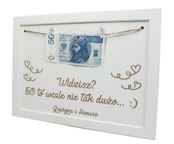 RAMKA ŚMIESZNY PREZENT NA URODZINY 30 40 50 60 70 TO NIE TAK DUŻO GRAWER