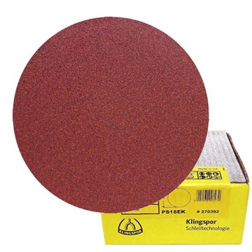 KRĄŻEK PAPIER ŚCIERNY NA RZEP 125mm PS18 P40 50x