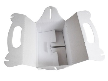 Коробка для свадебного торта белая - STRONG - 50 шт.