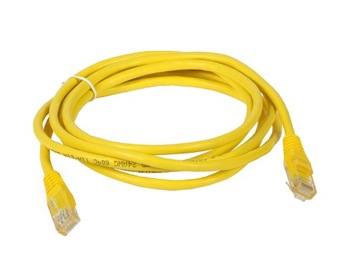 Kabel LAN Patchcord UTP 2m kat. 5e RJ45 żółty