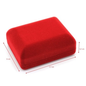 Классические черные запонки для рубашки и красный футляр.