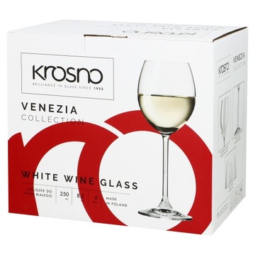Kieliszki do wina białego 250ml VENEZIA | KROSNO