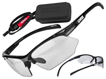 Okulary przeciwsłoneczne sportowe variomatic Uvex Sportstyle 802 V czarne