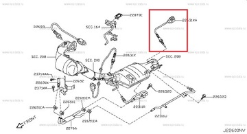 NISSAN QASHQAI X-TRAIL CZUJNIK TEMPERATURY SPALIN