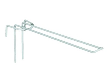 HAK DO KRAT PODWÓJNY BIAŁY KRATY HAKI 30cm