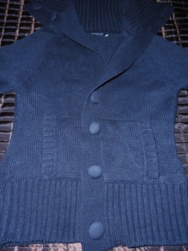 ATMOSPHERE czarny sweter z kołnierzem,golfem 38 M
