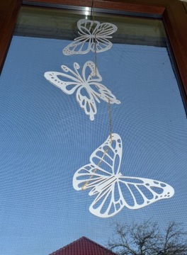 УКРАШЕНИЕ ОКНА БАБОЧКОЙ 25х25 см, АЖУРНЫЙ ДЕКОР,