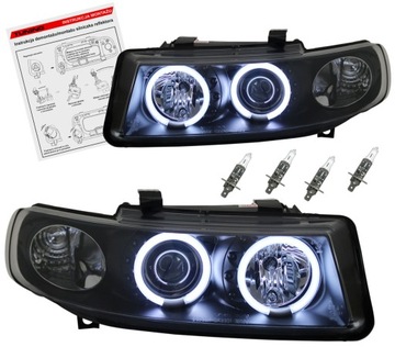 Seat LEON 1M 99-05 LAMPY reflektory RINGI CCFL H1