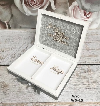 Коробка-конверт + комплект обручальных колец