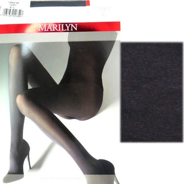Marilyn Tonic 40 R3 modne rajstopy micro nero mela