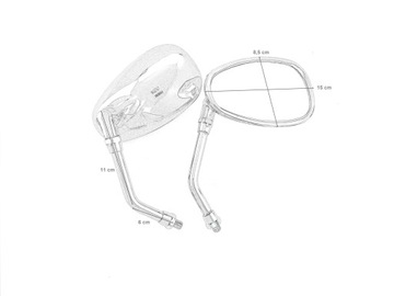 ЗЕРКАЛА ЗЕРКАЛО YAMAHA XV 125 250 500 535750 1000 1100 VIRAGO